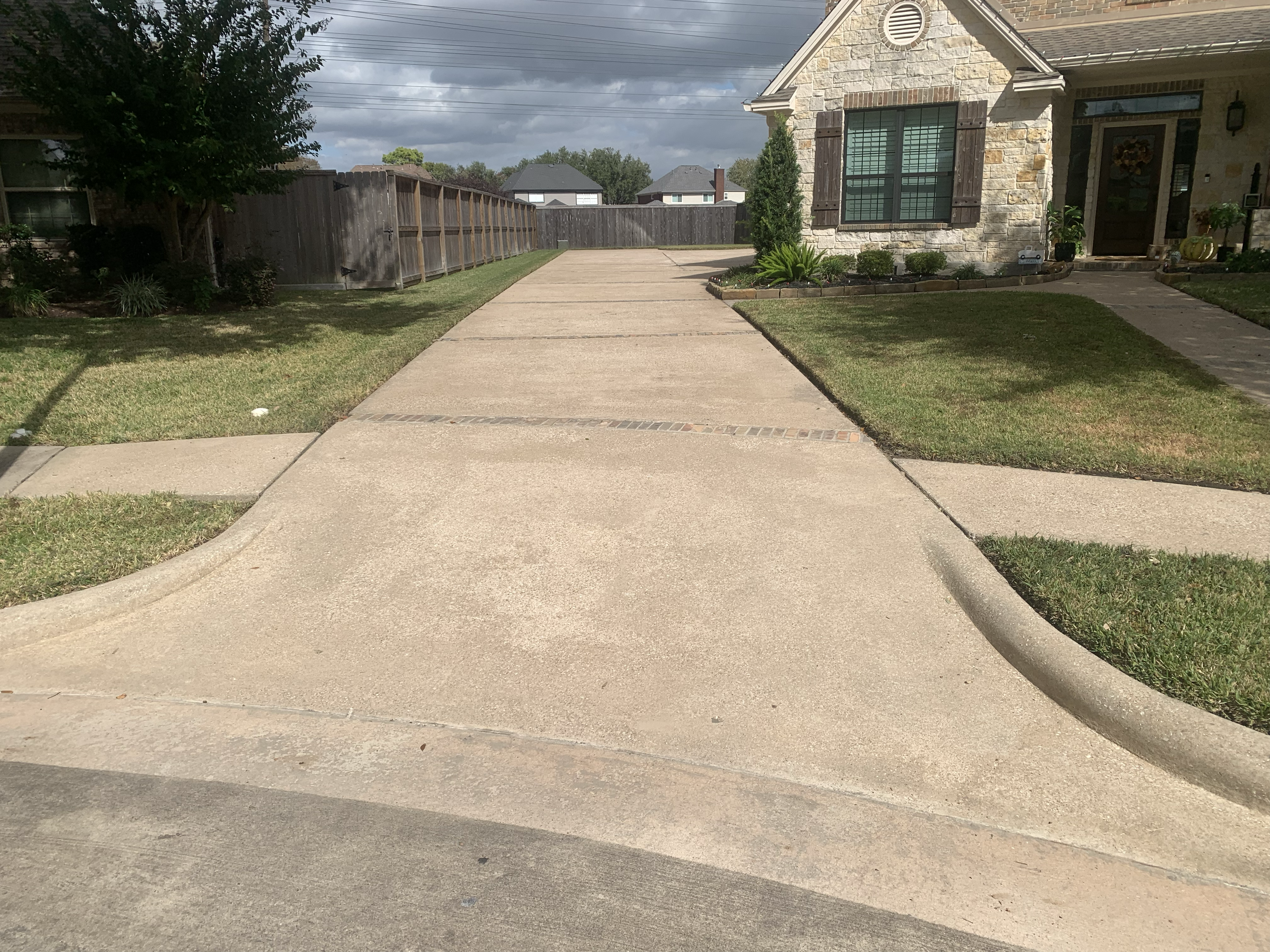 Driveway after cleaning