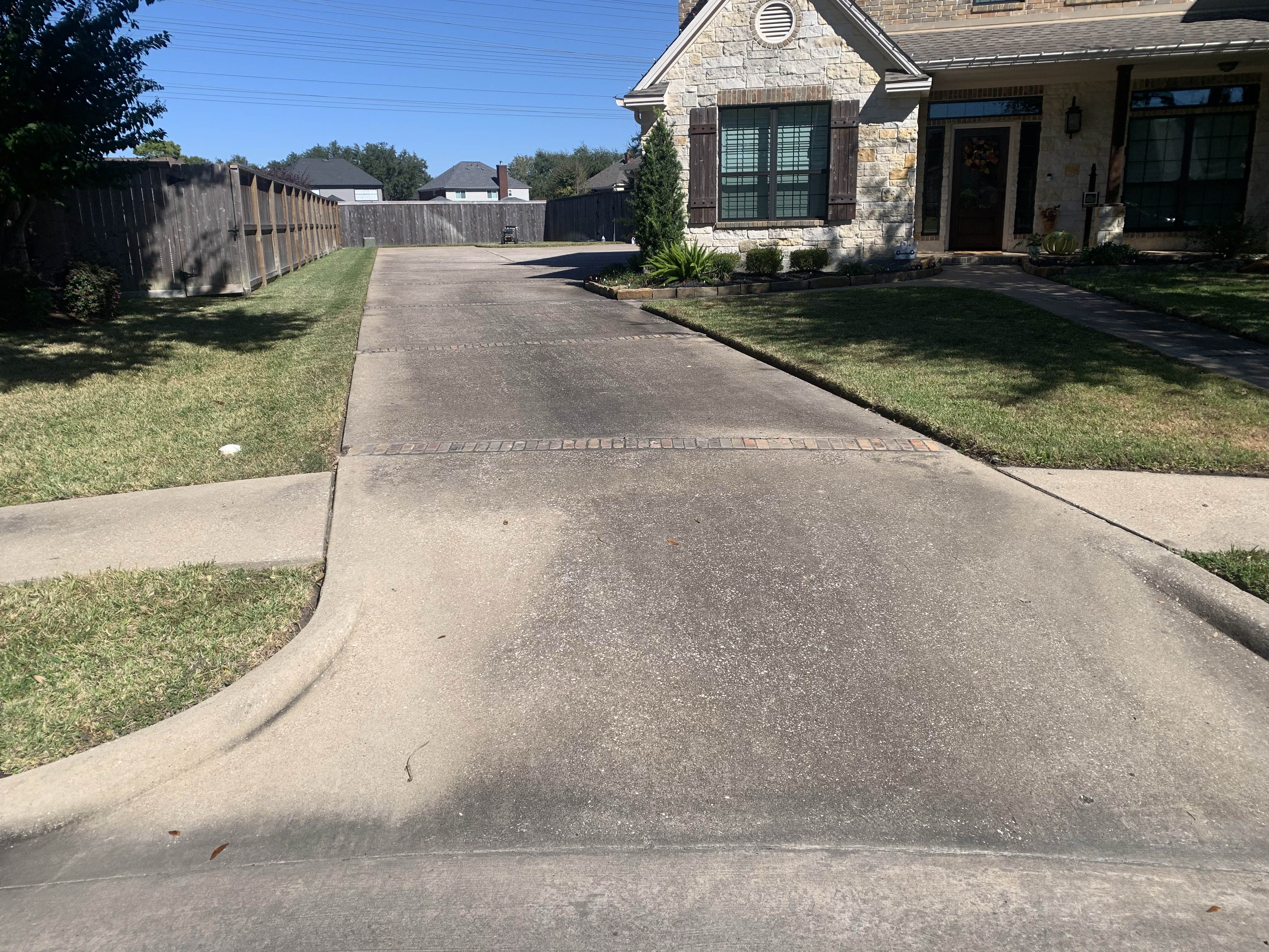 Driveway before cleaning