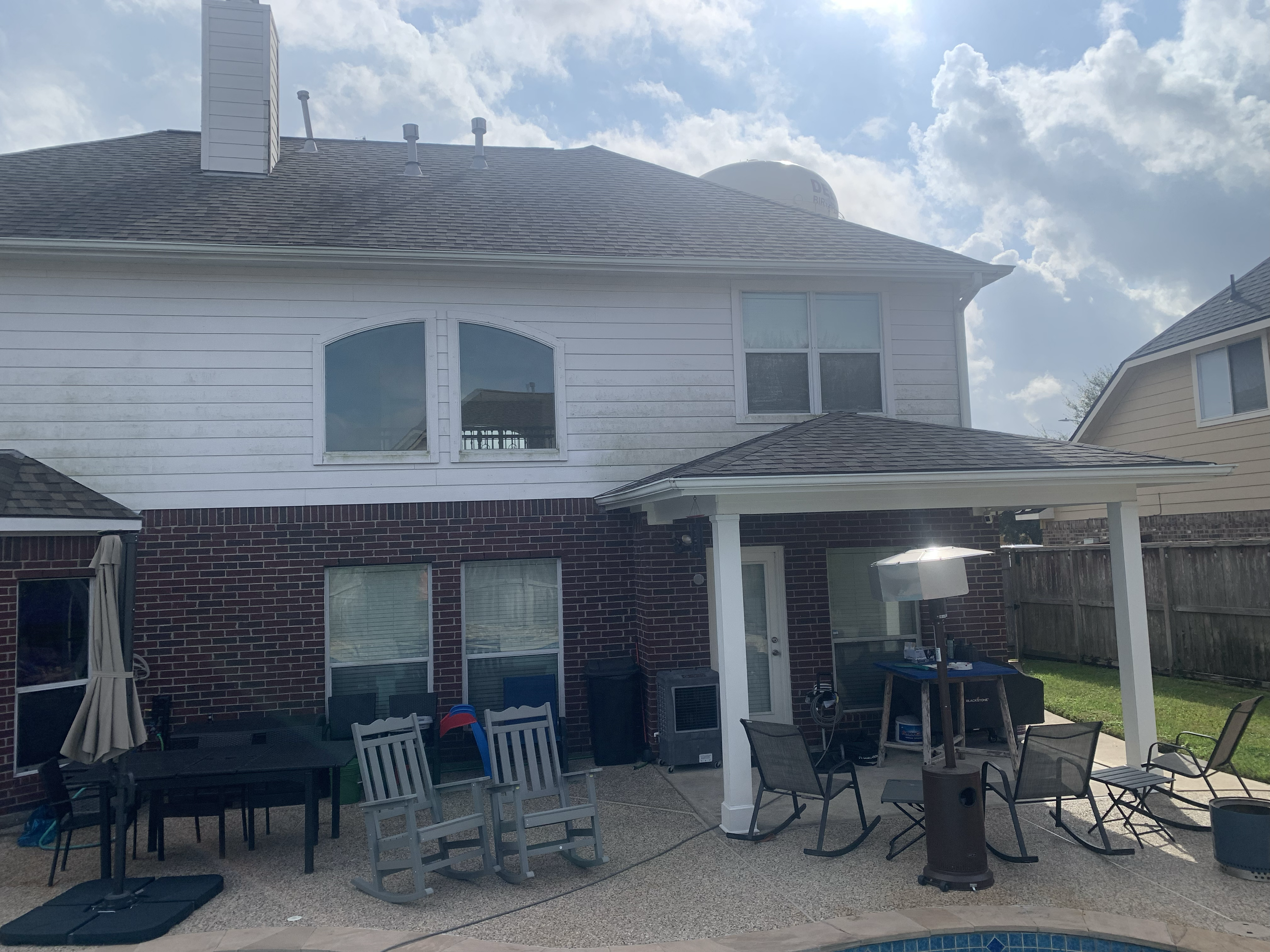 Back of house after cleaning