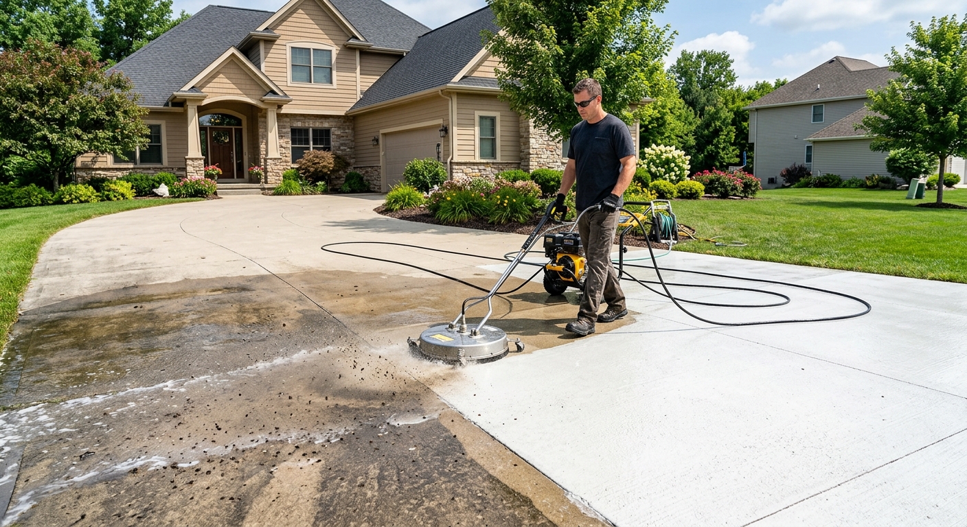 Professional driveway cleaning