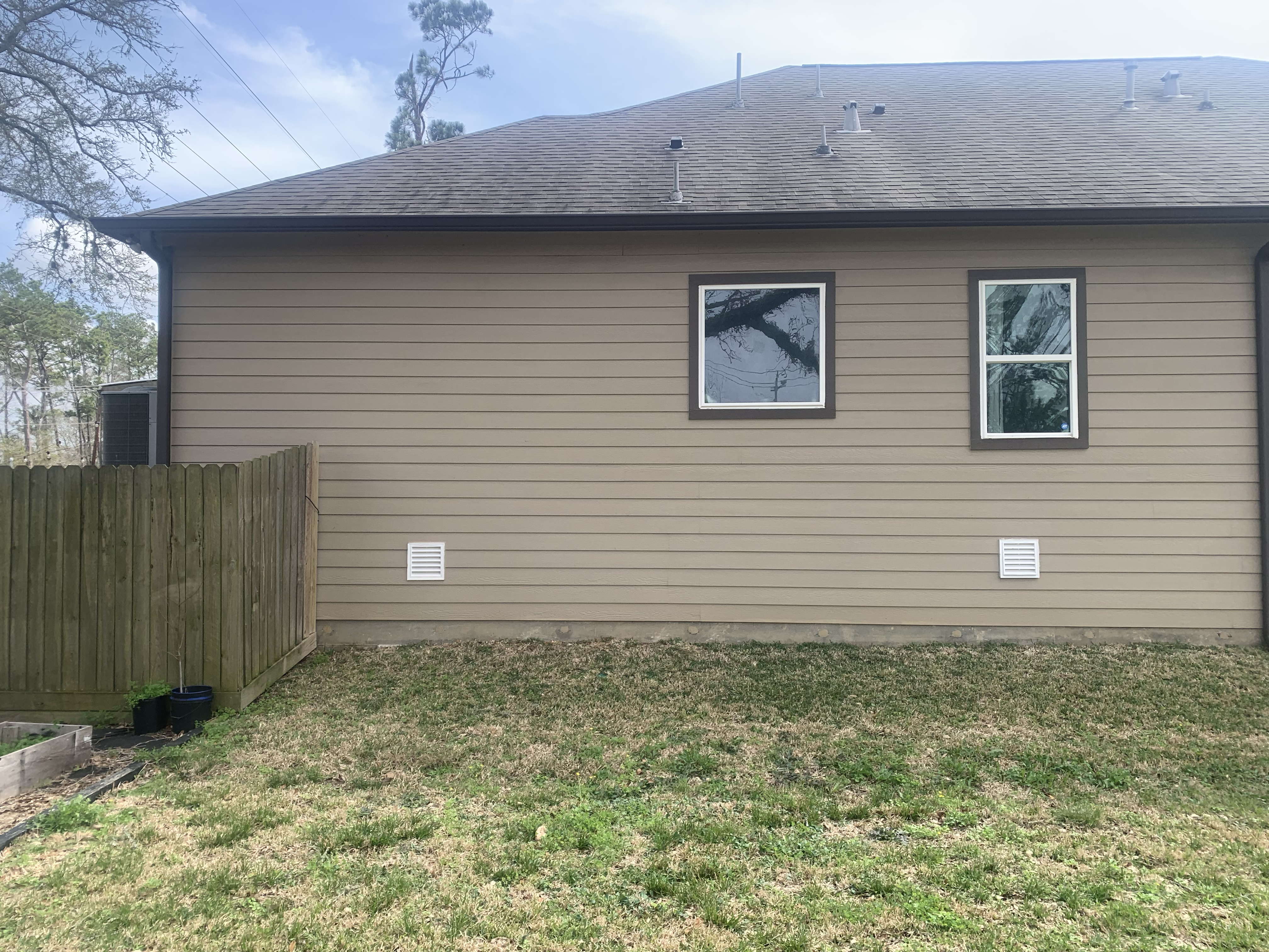 House siding after cleaning